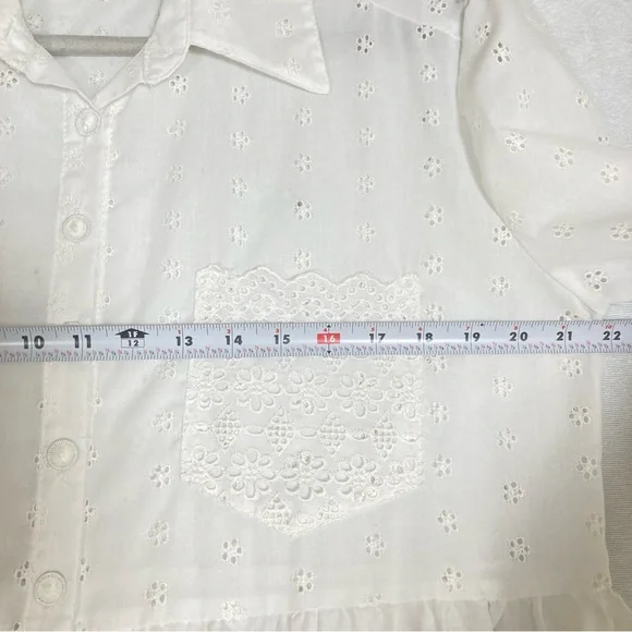 Vintage Bonnie Srauss  Maxi Dress Women's  Embroidered Size 10 White - Picture 10 of 16